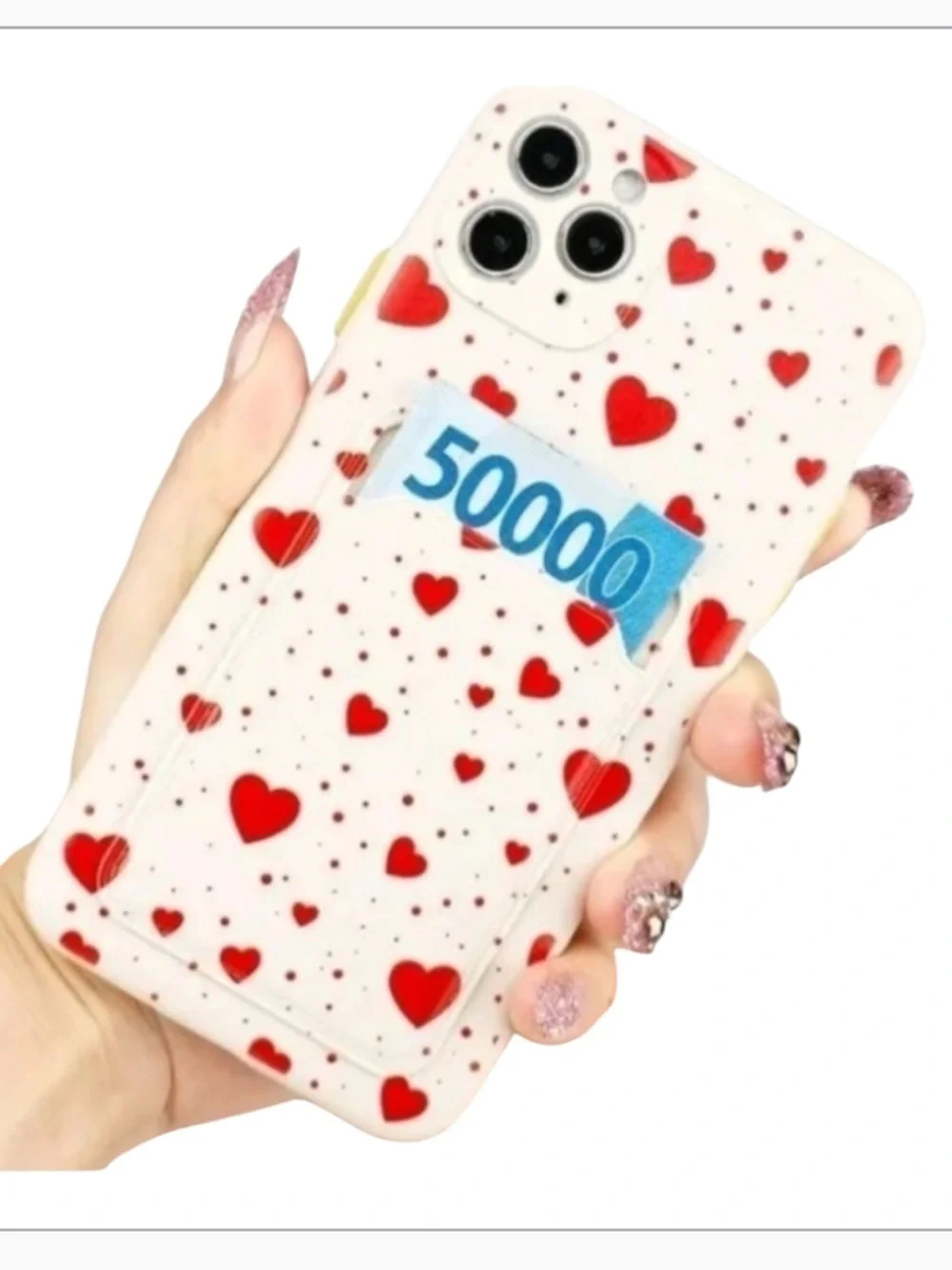 HEART Pattern Card Slot Phone Case iPhone 13 Pro new